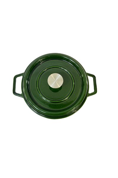 Parfait Dual Ergonomic Handle Cast Iron Casserole with Lid Green 28cm