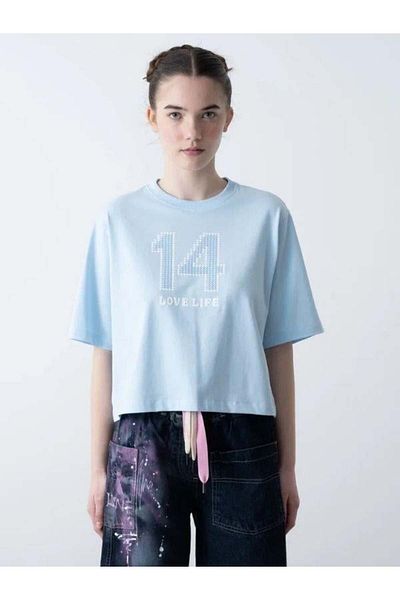 Zekids Girl's 14 Life Written Cotton Tshirt