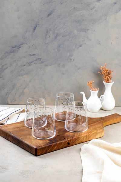 FH finehome Dragonfly Set of 4 Water Glasses 420 Cc