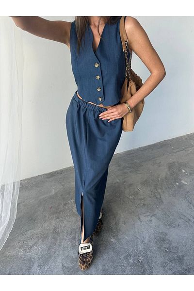 Joana Clotilde Navy Blue Women's Suits