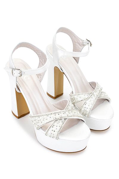Tamer Tanca Women's Vegan White Heeled Shoes
