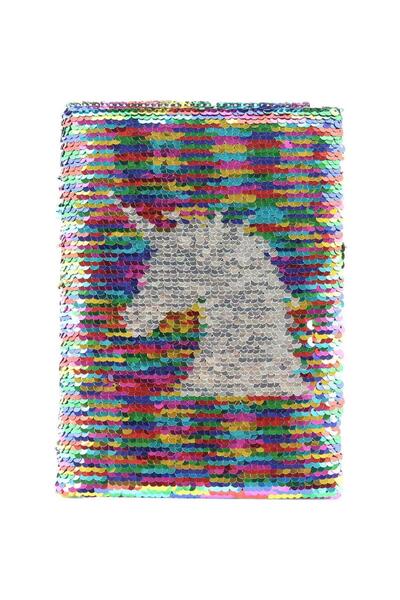 Roco دفتر تمارين يونيكورن ترتر A5 80 ورقة مسطرة مفردة (عربي) قوس قزح/فضي