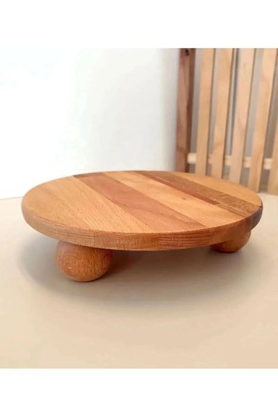 777Home Decorative Multi-Purpose Organizer with 3 Ball Legs Wooden Presentation Holder Organizer 25 cm
