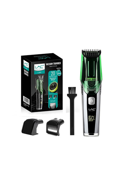 LAC LAICHY Men's Cordless Vacuum Beard Trimmer, Mustache & Facial Hair Grooming, Rechargeable, Waterproof