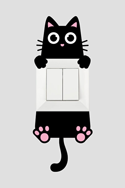 Tasarım pisică Autocolant decorativ pentru priză pentru camera copiilor