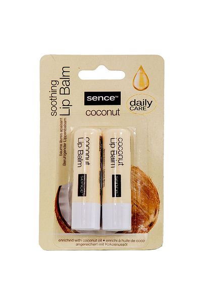 SENCE Beauty, Lip Balm 2x4.3 g Coconut