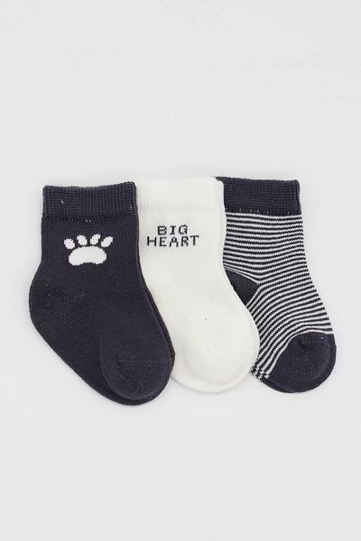 ALFA AKSESUAR 03 3-Piece Combed Cotton Socks Bs10110 Anthracite