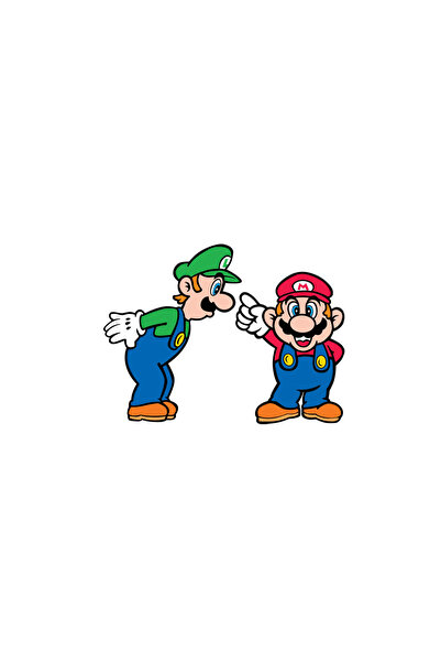INOVATIX Set de 8 autocolante Mario și Luigi, INOVATIX®. 6 cm