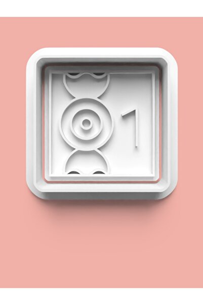 AKTASTORE قالب كوكيز على شكل رقم 1 وقالب عجينة السكر - رقم واحد