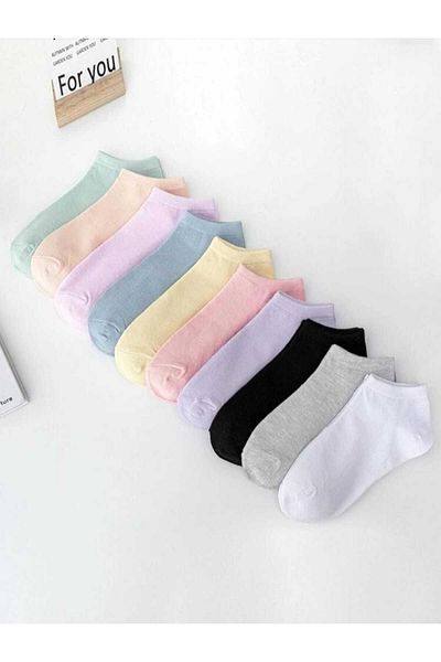 SOYTEMİZ Combed Cotton Booties Socks Ankle Length 8 Pairs