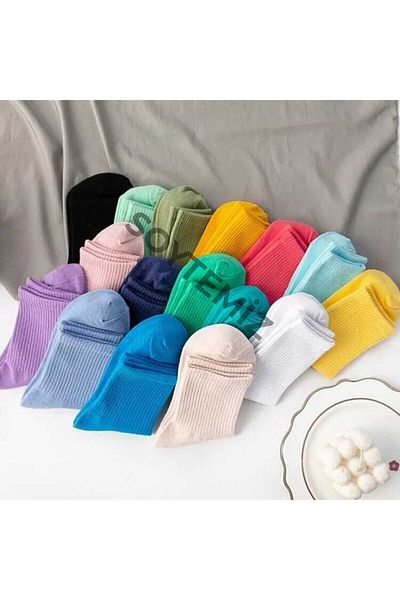 SOYTEMİZ Plain College Socks 8 Pairs Different Colors