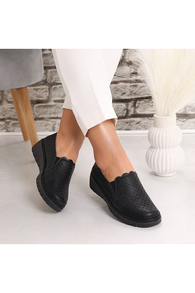 MODA STİL Women's Casual Shoes Black Made of Ecological Leather Rujaina, 39