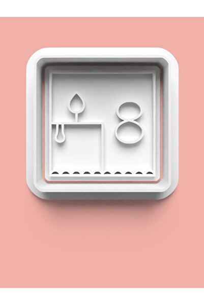 AKTASTORE قالب كوكيز على شكل رقم 8 وقالب عجينة السكر - رقم ثمانية