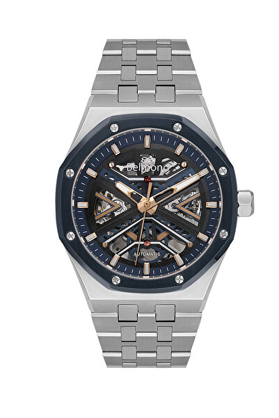 Belmond Kng1146.390 Gümüş & Lacivert Çelik Kordon Erkek Kol Saati