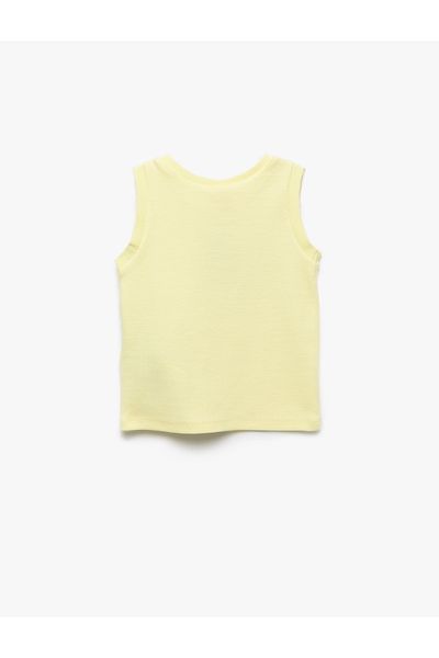 Koton Cotton Crew Neck Embroidered Sleeveless Undershirt