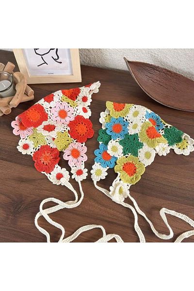 Pina Vintage Crochet Knitted Bandana
