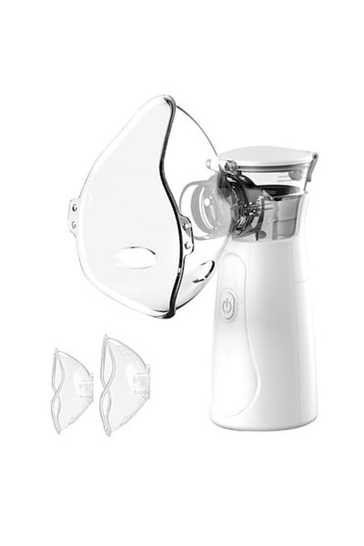 HOZRO Nebulizator portabil Hozro, cu ultrasunete - inhalator eficient pentru tratamente respiratorii, alb
