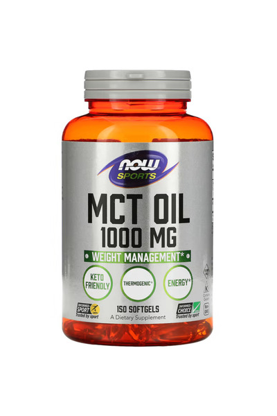 Now Foods Sports Nutrition, MCT (Medium-chain triglycerides) Oil 1,000 mg, Weight Management, 150 Softgels