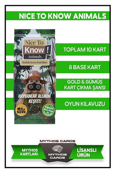 Mythos Cards Nice to Know! Animals Collection Cards - Pack