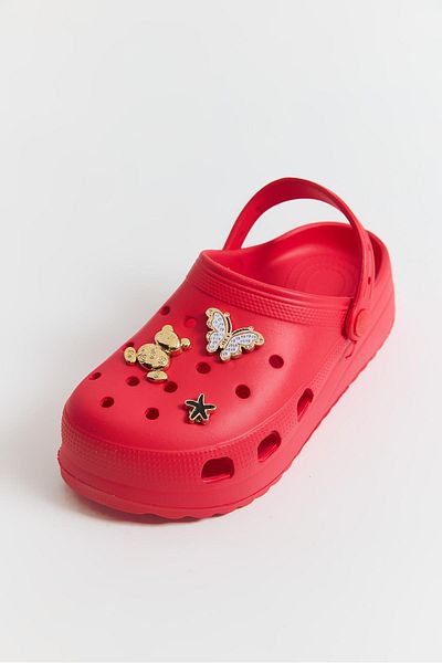 Raneel Kazançlı Alışveriş High Sole Women's Slippers with Accessories Red