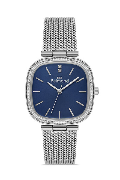 Belmond Srl1154.390 Silver & Navy Blue Steel Cord Women Wrist Watch
