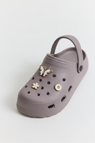 Raneel Kazançlı Alışveriş High Sole Women's Slippers with Accessories Gray