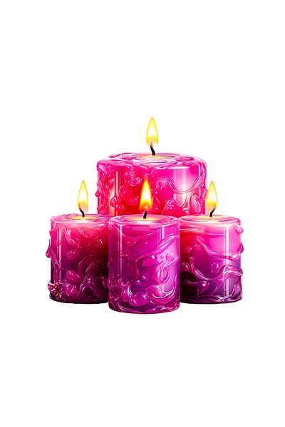 INOVATIX Set of 8, Pink Candle Sticker Leia, INOVATIX®. 6 cm