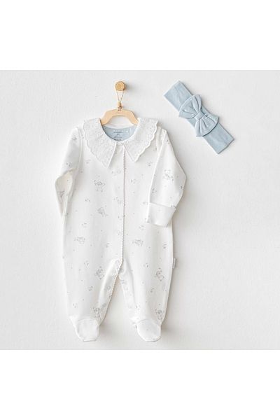 ALFA AKSESUAR 03 Andywawa Ac25644 Cuddly Bunny Bear Jumpsuit Suit Ecru