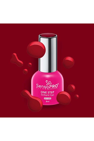 SensoPRO Milano Oja semipermanentă cu gel strălucitor într-un singur pas 8ml, Retro Queen #08