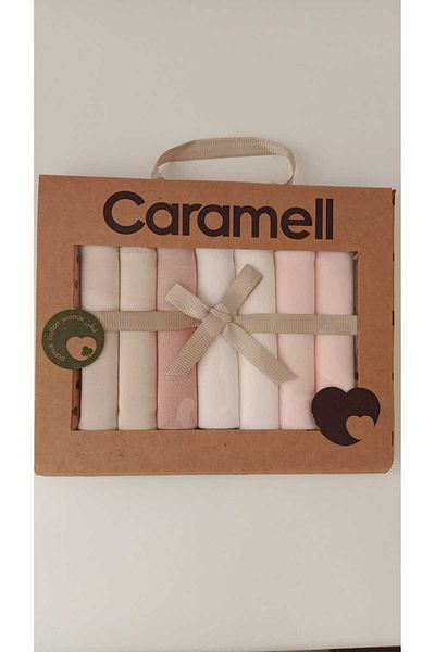 Caramell 100% Cotton 7 Pack Baby Mouth Wipes Basic Organic // 1337 Beige