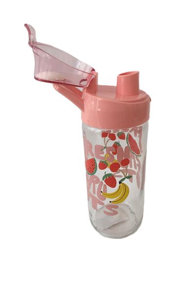 Herevin 500 Cc Patterned Glass Flask / Fresh Fruits-7 X 19,5 (H) cm