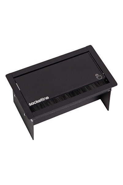 Socketline Vega Serisi Bas-Aç Kapaklı Masa Üstü Priz Sistemi Siyah