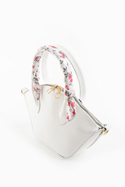 Judour Bags Hand and Shoulder Bag with Scarf Detail and Long Handle Detail