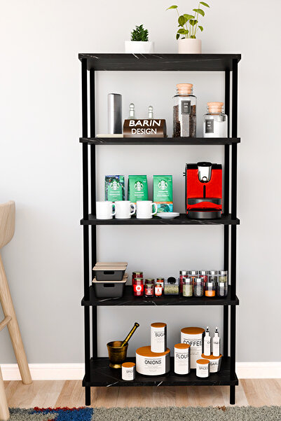 BARIN DESIGN 5 Raflı Çevir Kur Çok Amaçlı Raf Mutfak, Kiler, Ofis, Depo Kulla...