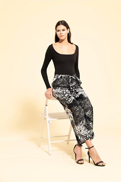 MİRAŞE MODA Viscose Tropical in & Out Pocket Trousers