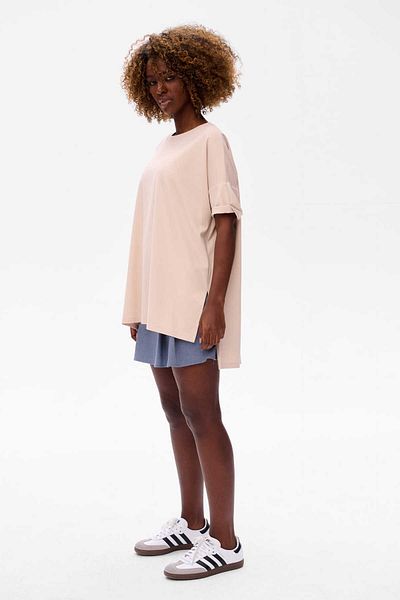 Blue Shadow Renzi Women's Blouse. Light Beige