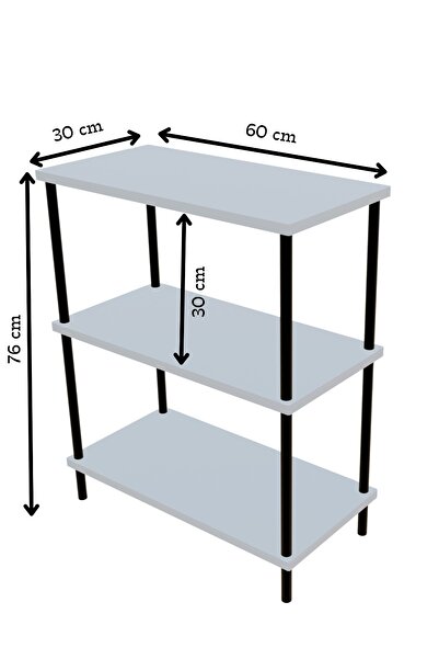 BARIN DESIGN 3 Raflı Çevir Kur Dekoratif Salon Rafı – Açık Raflı Kitaplık ve Aksesuar Düzenleyici, Pratik Kurulum