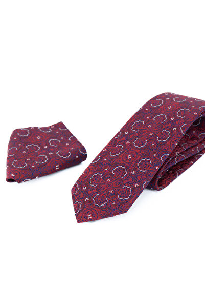 Oppland Men's Tie Classic Handkerchief Stylish Stain Resistant Viero Patterned Slim Matching Wide Design