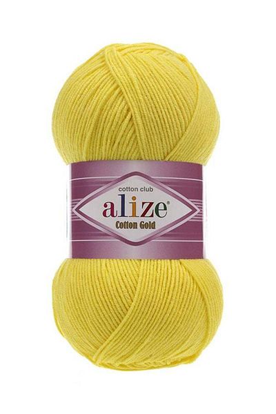 ALİZE COTTON GOLD Hand Knitting Yarn Cotton Gold Yellow 100g