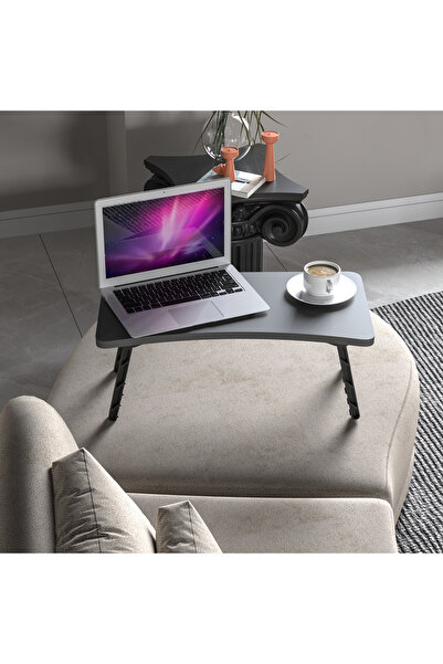 alpaevmobilya حامل كمبيوتر محمول قابل للطي فوق السرير والكرسي - طاولة عملية للإفطار والعمل