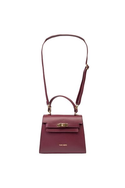 Toro Nero Geantă de damă din piele naturală bordo Roxana