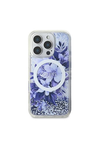 Guess Guess Magsafe Clear Case for iPhone 16 Pro Max - Original Design in Purple by CG Mobile