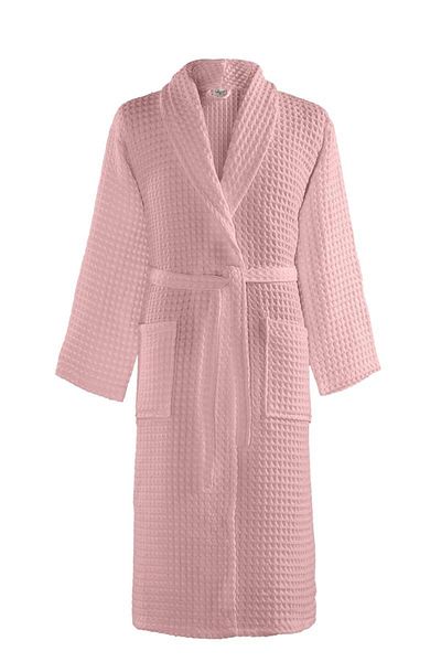Stylish Home COTTON WAFFLE ROBE S - M - POWDER PINK