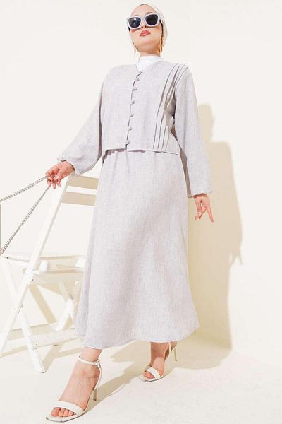 modasindoma Women's Brit Button Double Suit