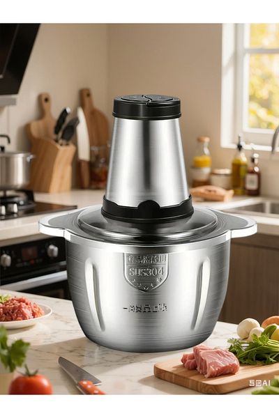 Saharaz 3L Food Chopper, With Bi-Level Blades, 2 Speed Levels, For Meat, Vegetables, Fruits And Nuts,250W