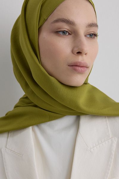FENZA SCARF Paris Silk Lime Green Color Cotton Shawl