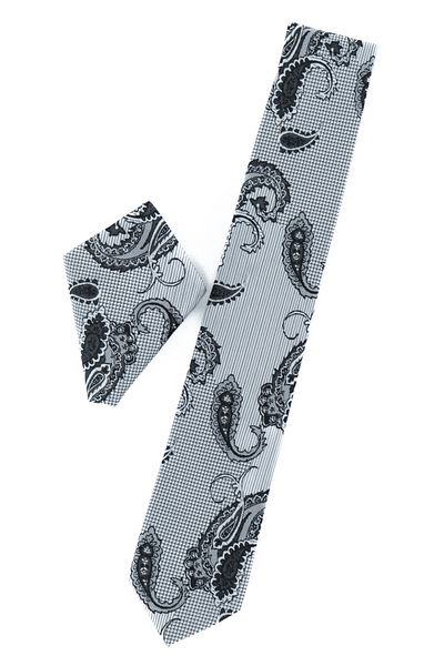 Oppland Men's Tie Classic Handkerchief Stylish Stain Resistant Noble Patterned Slim Matching Wide Design