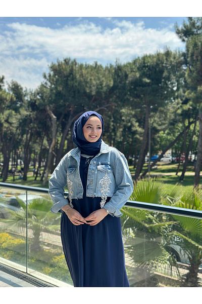 Ranasubaşı Lace Embroidered Jean Jacket