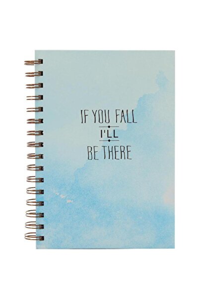 Roco دفتر ملاحظات "إذا سقطت سأكون هناك" A5، 100 ورقة مسطرة، أزرق سماوي