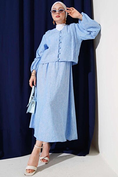 YILMAZBARMAZ γυναικείο βρετανικό κουμπιά με πλισέ μπροστά διπλό κοστούμι